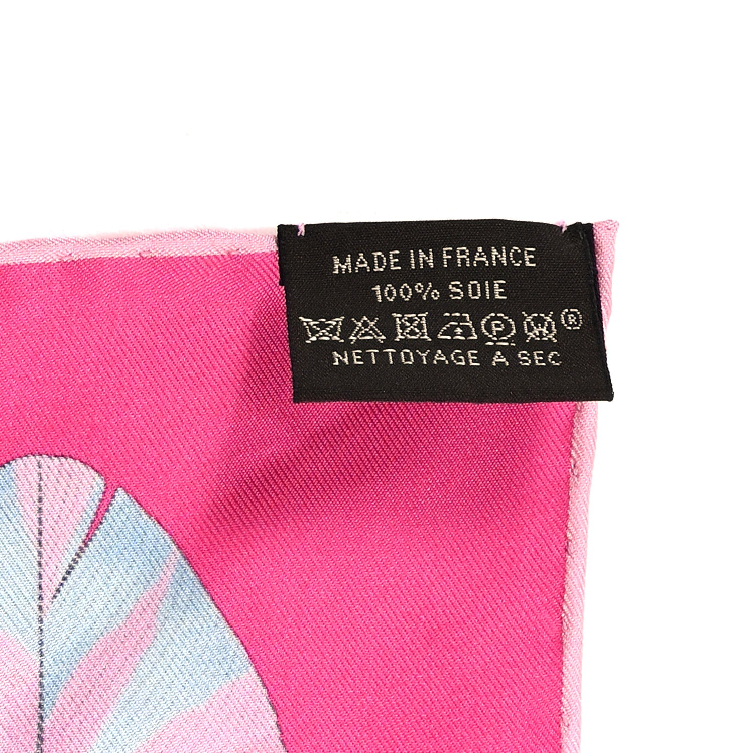 Hermes Silk Plumes En Fete Scarf 90 Rose Vif Bleu Vert 3 of 3