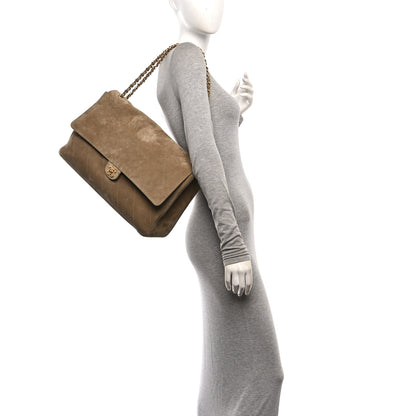 Chanel Suede Calfskin Souplissimo Maxi Flap Dark Beige 2 of 10