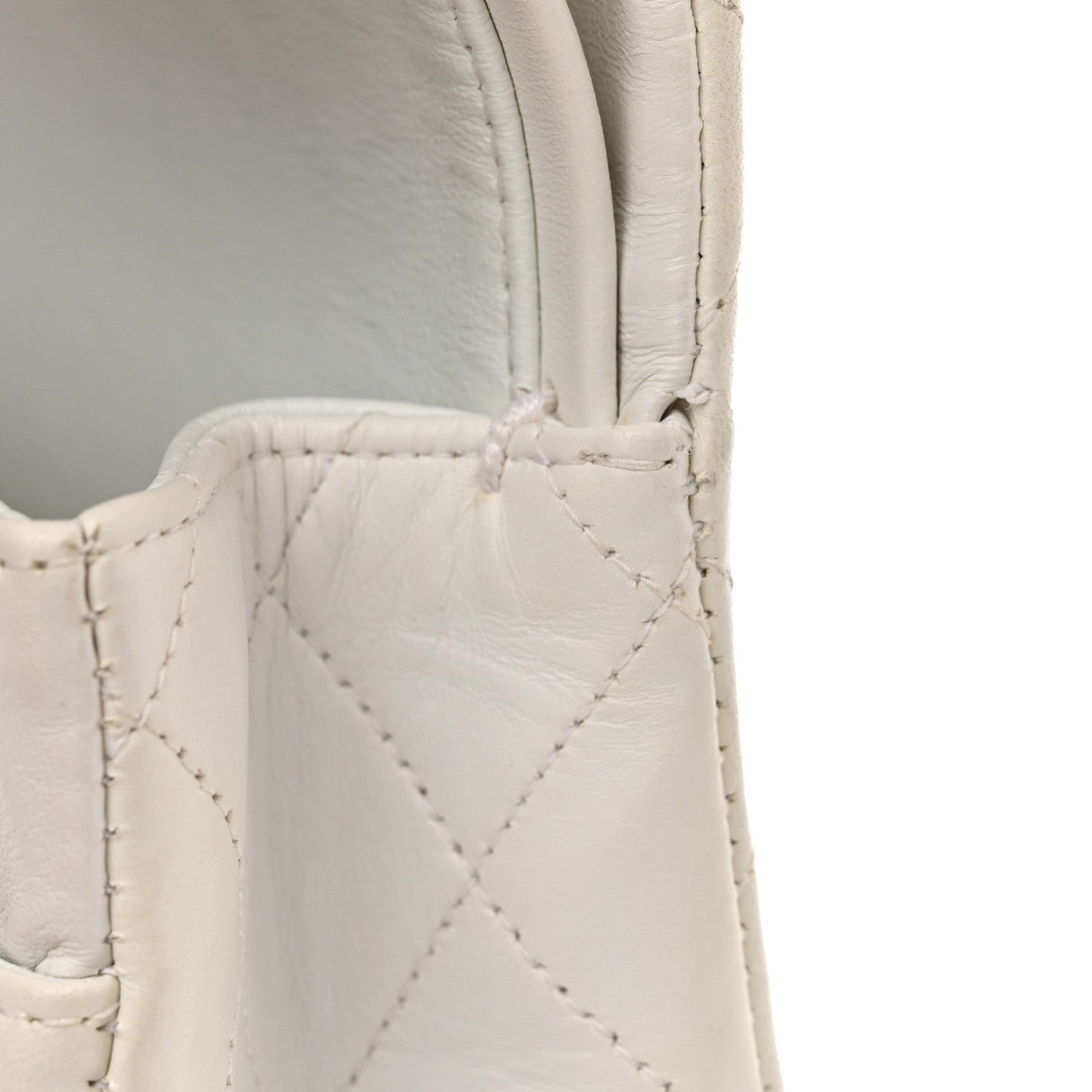 Chanel Lambskin Quilted Medium Double Flap White 14 of 21