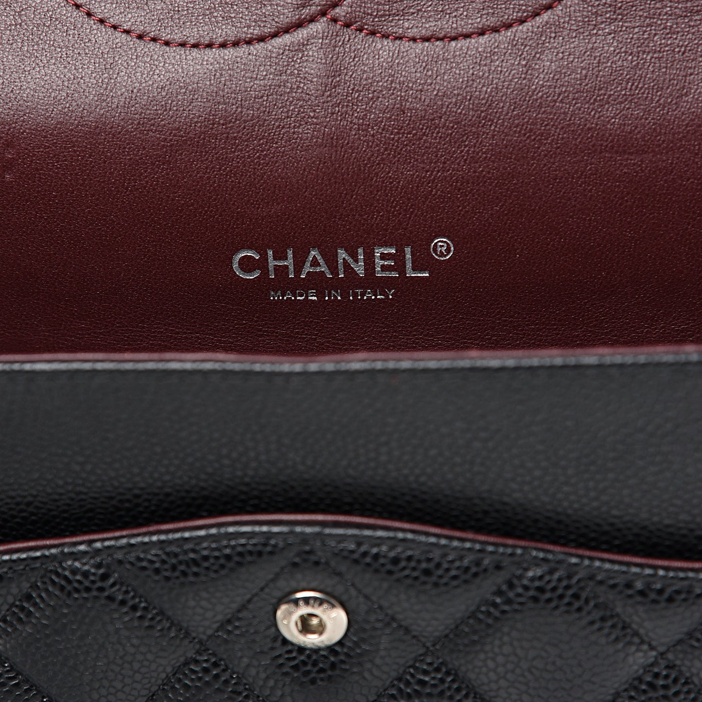 Caviar Quilted Maxi Double Flap Black