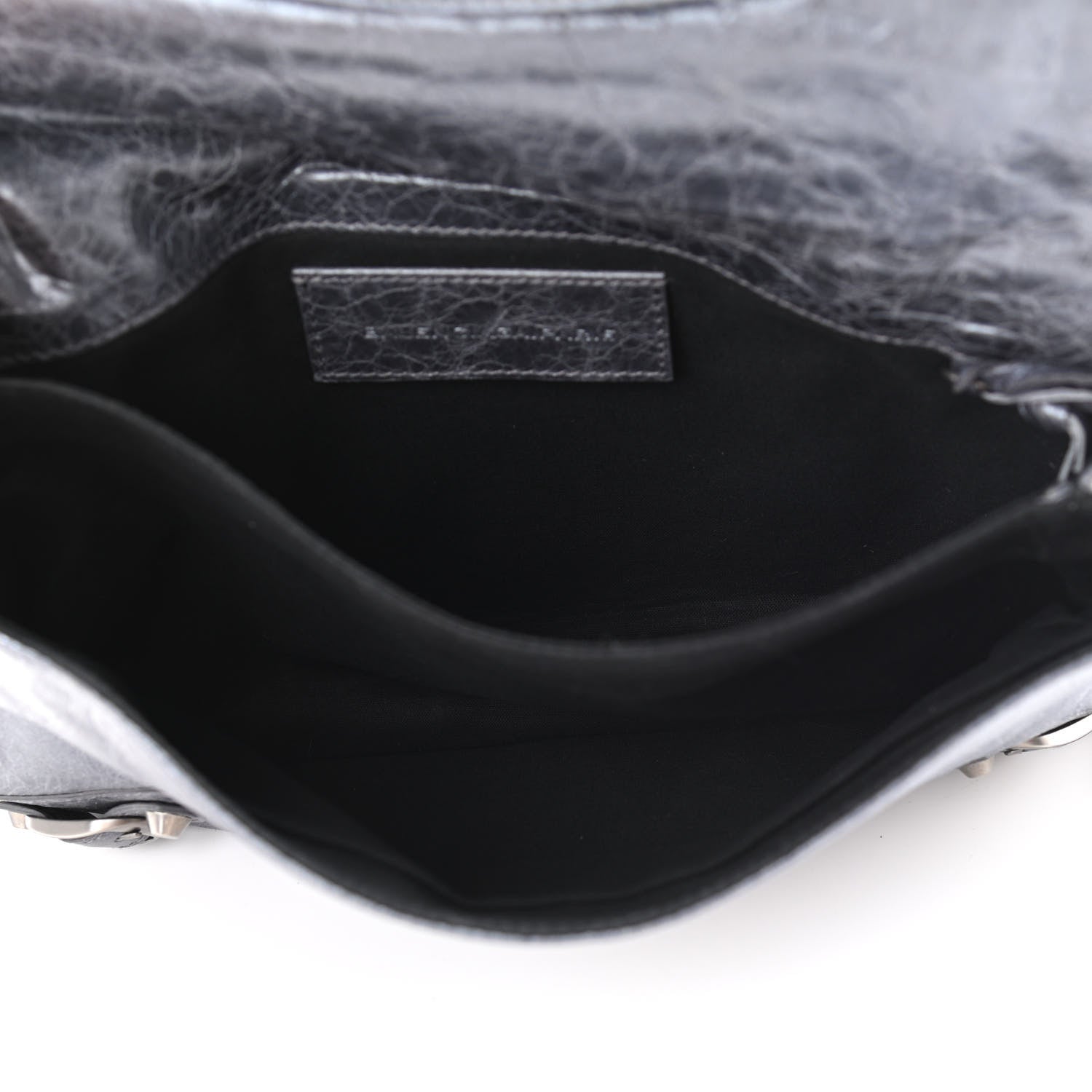 Balenciaga Metallic Agneau Envelope Clutch Anthracite 4 of 9