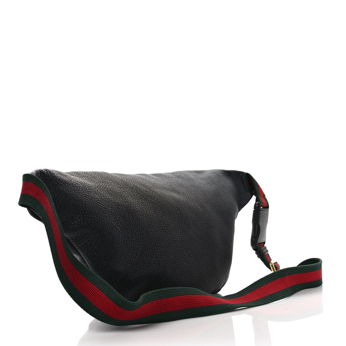 Grained Calfskin Logo Belt Bag Black