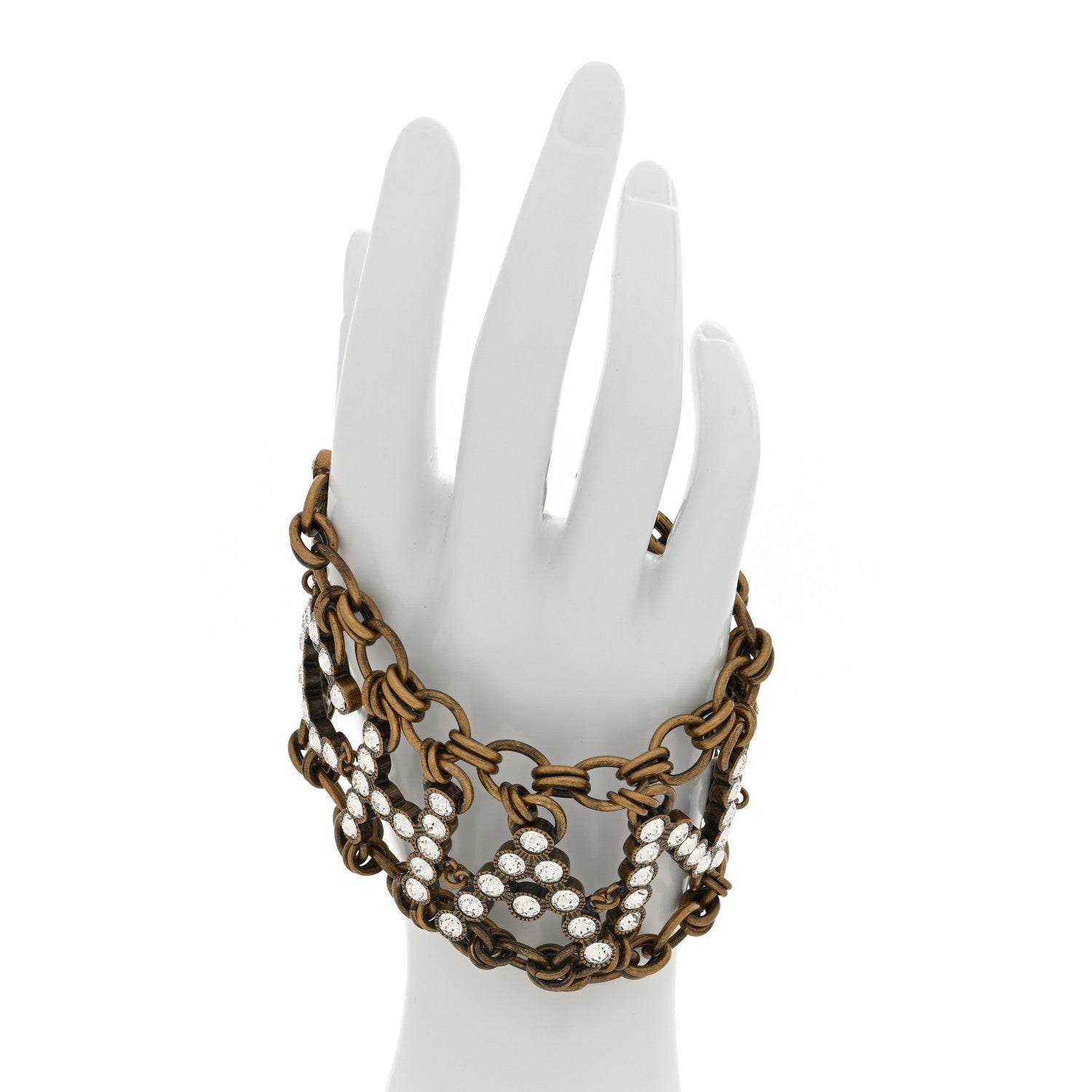 Chanel Crystal City of Lights Chain Bracelet Gold 2 of 5