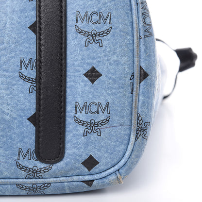 MCM Visetos Medium Project Reversible Shopper Tote Munich Blue 11 of 21