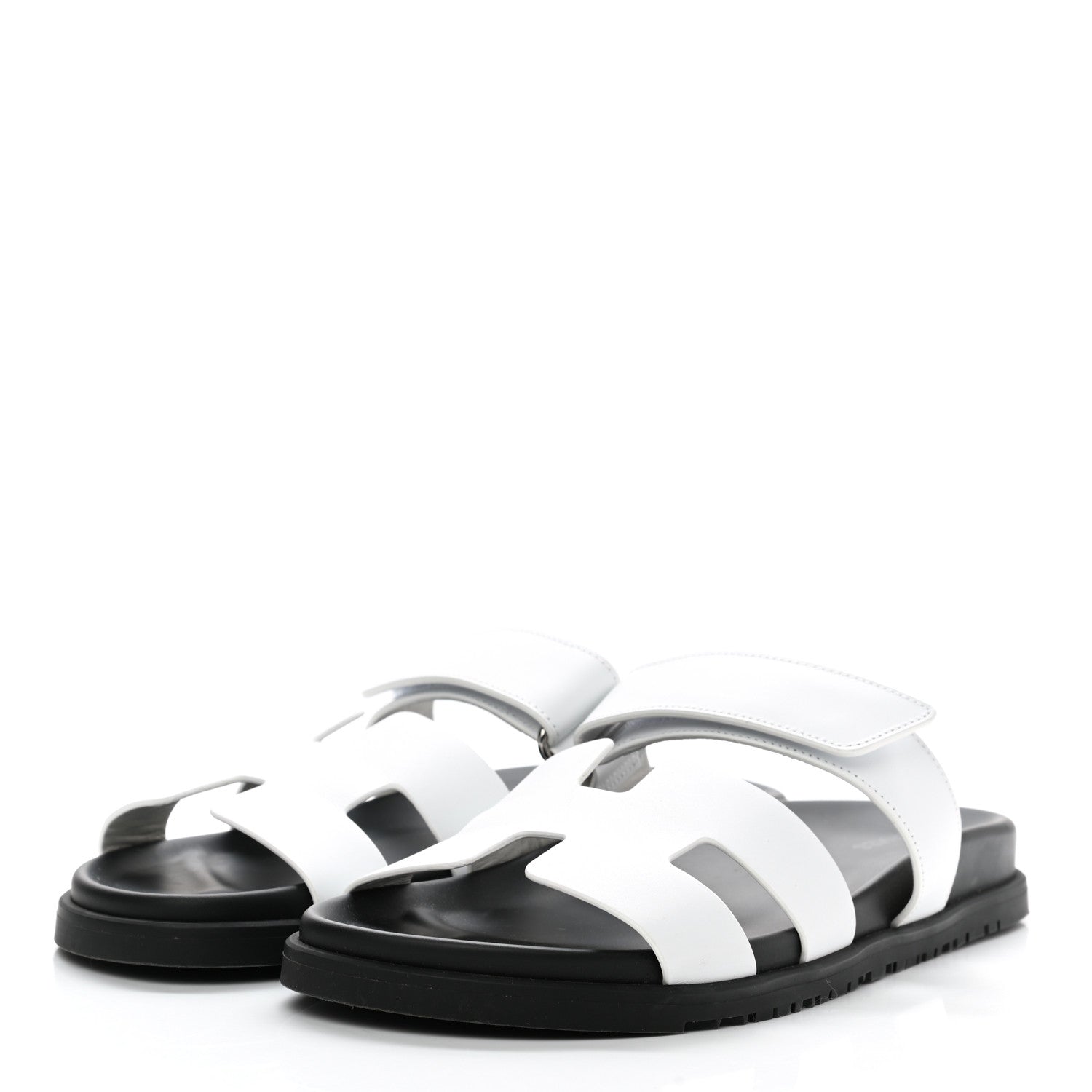 Hermes Calfskin Womens Chypre Sandals 41 White 3 of 9