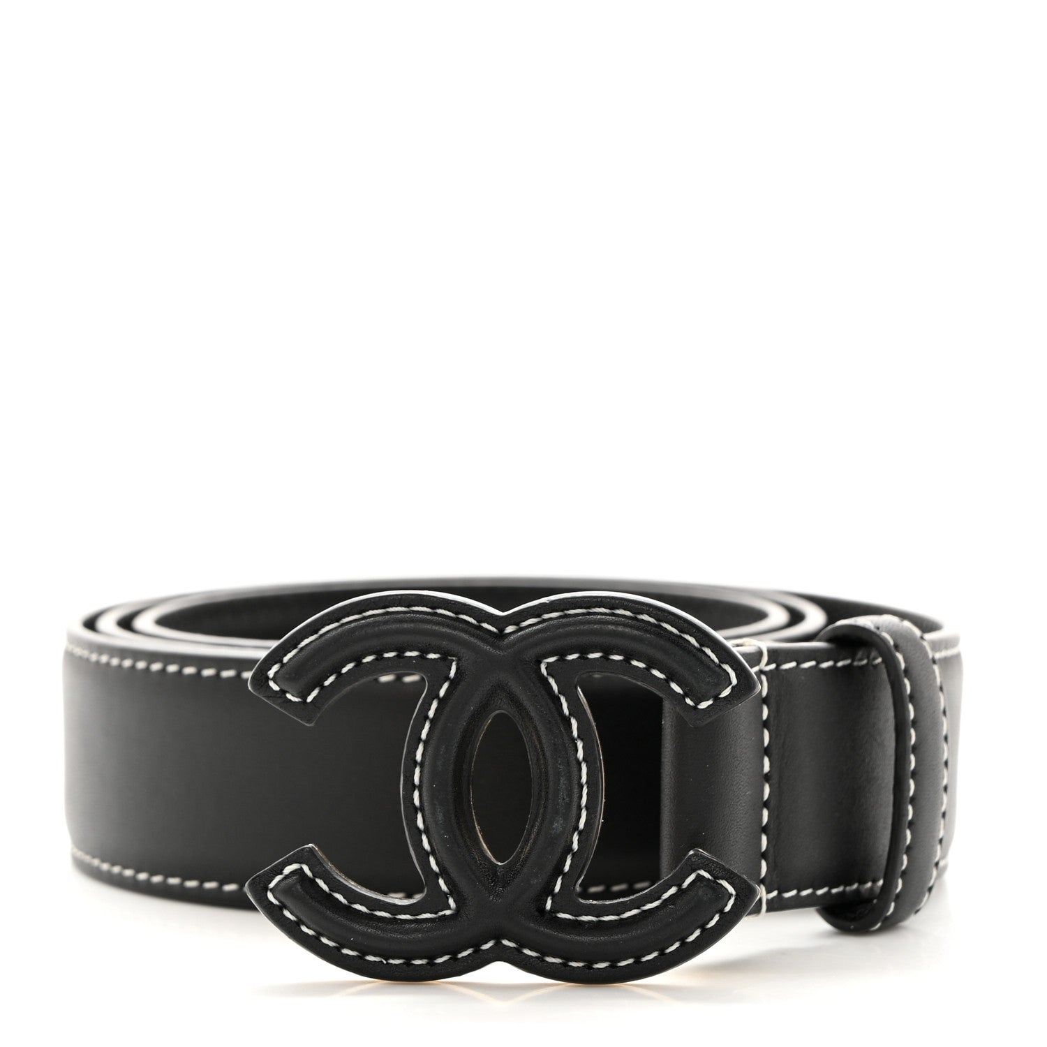 Chanel Calfskin CC Belt 80 32 Black 1 of 5