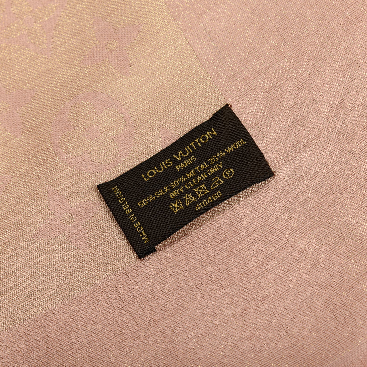 Louis Vuitton Silk Metal Wool Monogram Shine Shawl Rose Velours 3 of 3
