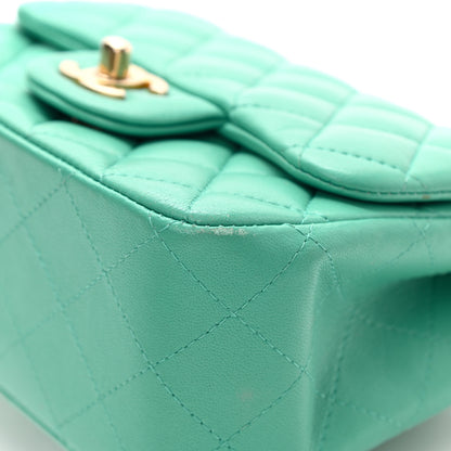 Chanel Lambskin Quilted Mini Square Flap Green 13 of 13