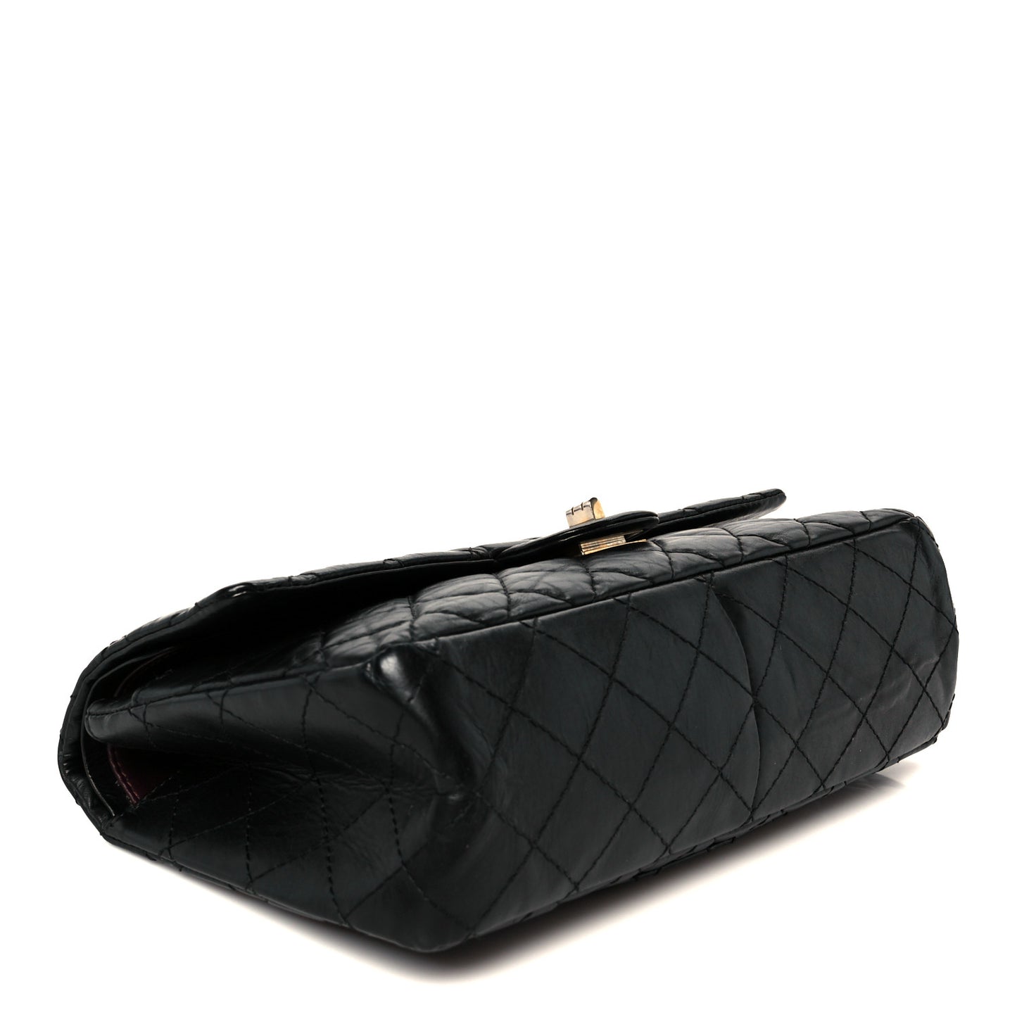 Aged Calfskin Quilted 2.55 Reissue 226 Flap Black