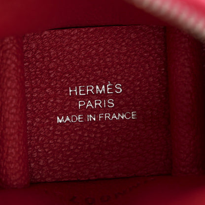 Hermes Chevre Chamkila Bolide On Wheels Bag Charm Rose Extreme Vert Vertigo 3 of 5