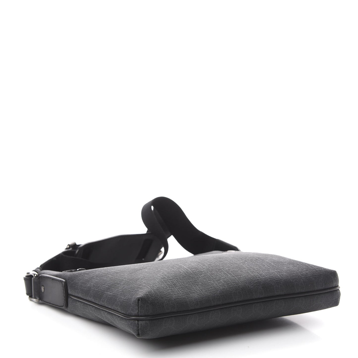 GG Supreme Monogram Crossbody Messenger Bag Black Grey