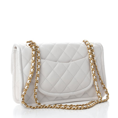 Chanel Caviar Quilted Medium Sweet Classic Flap White 3 of 10