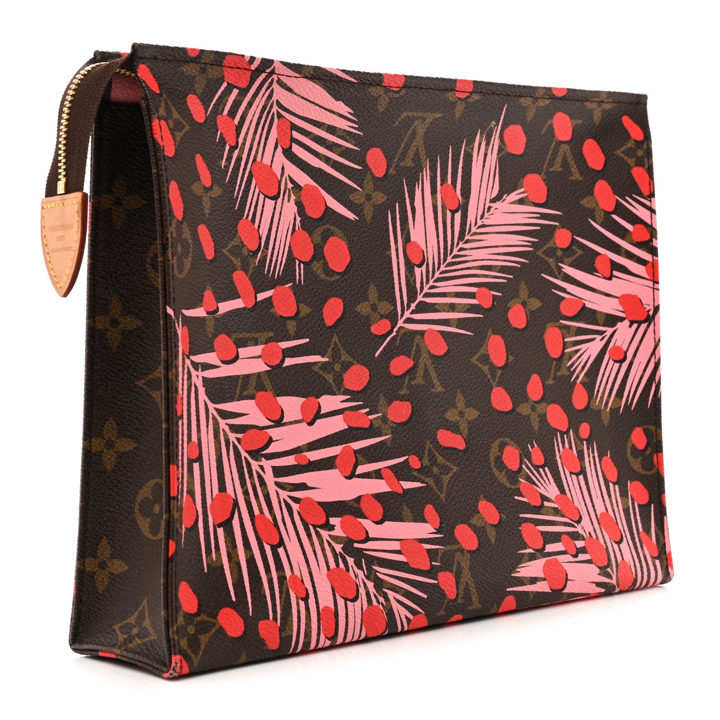 Monogram Jungle Dots Toiletry Pouch 26 Sugar Pink Poppy