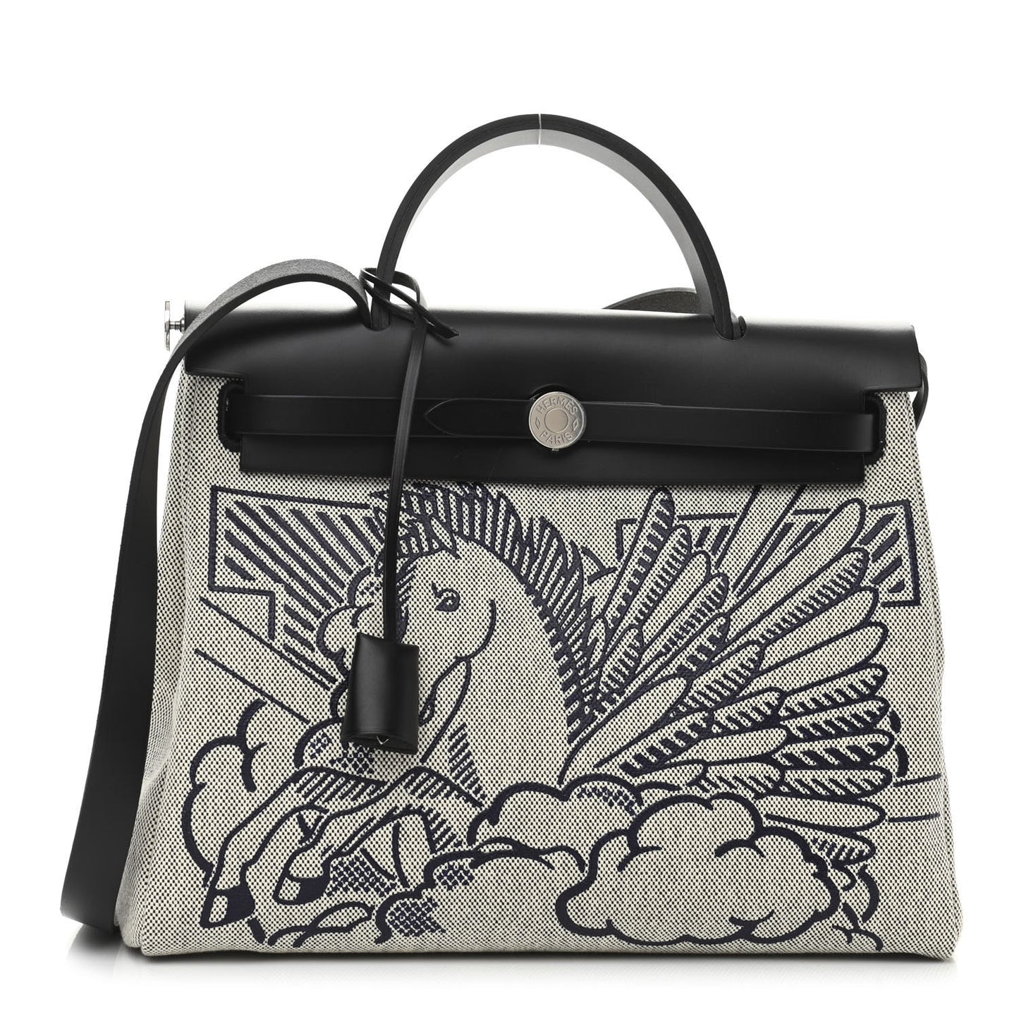 Vache Hunter Toile H Pegase Pop Herbag Zip Retourne 31 PM Bleu Indigo Ecru Black