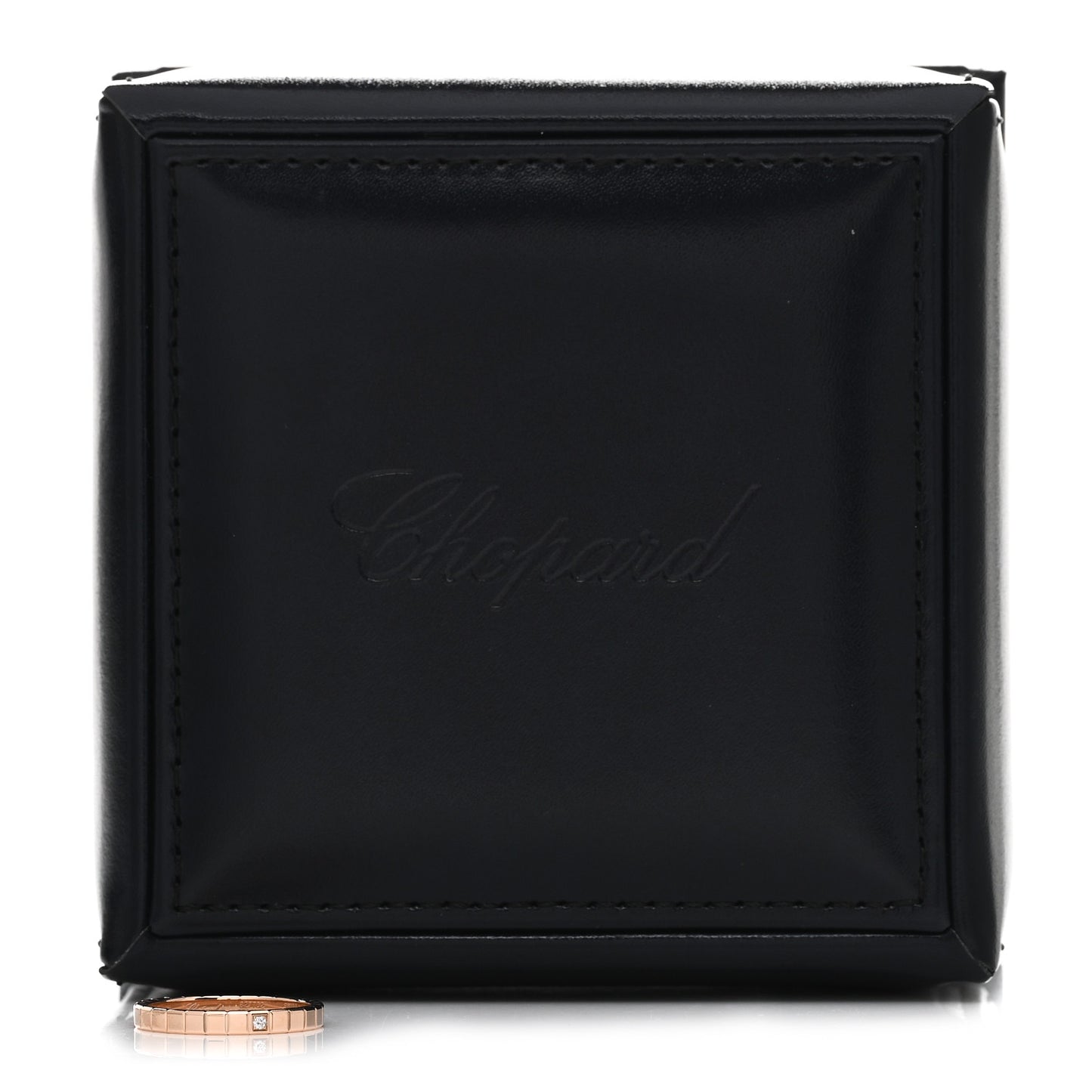 18K Rose Gold Diamond Ice Cube Band Ring 53 6.5