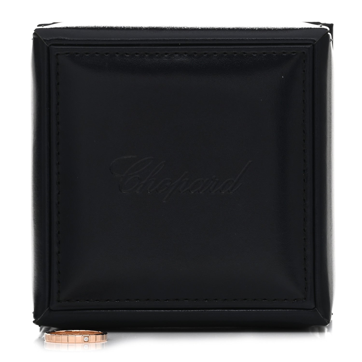 Chopard 18K Rose Gold Diamond Ice Cube Band Ring 53 6.5 4 of 4