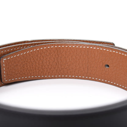Hermes Box Togo 32mm Belt Strap 80 Black Gold 3 of 7