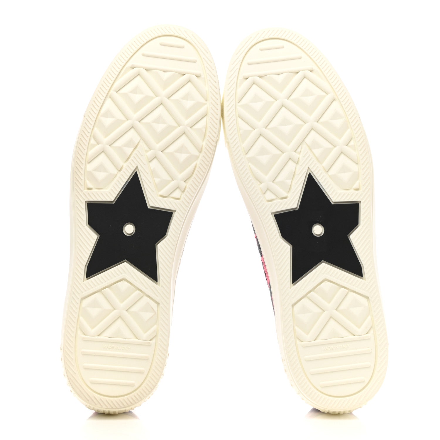 Christian Dior Cotton Mizza Embroidered Walk'N'Dior Low Top Sneakers 41 Red Multicolor 5 of 8