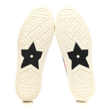 Christian Dior Cotton Mizza Embroidered Walk'N'Dior Low Top Sneakers 41 Red Multicolor 5 of 8
