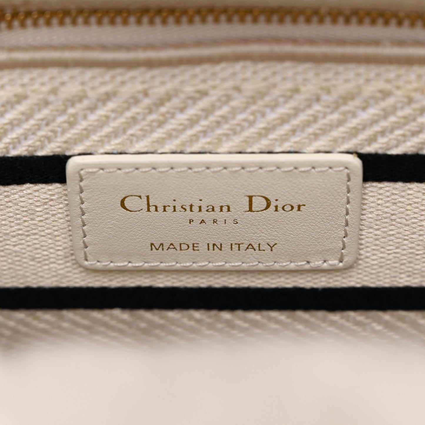 Shearling Cannage Medium Lady D- Lite Ecru