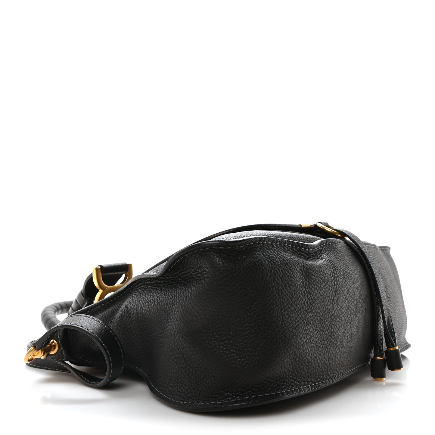 Calfskin Medium Marcie Satchel Black