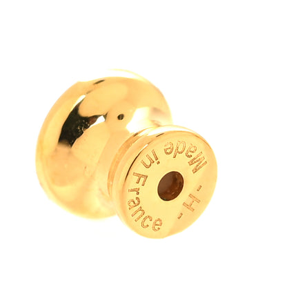 Hermes Gold Lacquered Mini Pop H Earrings Rose Sakura 5 of 5
