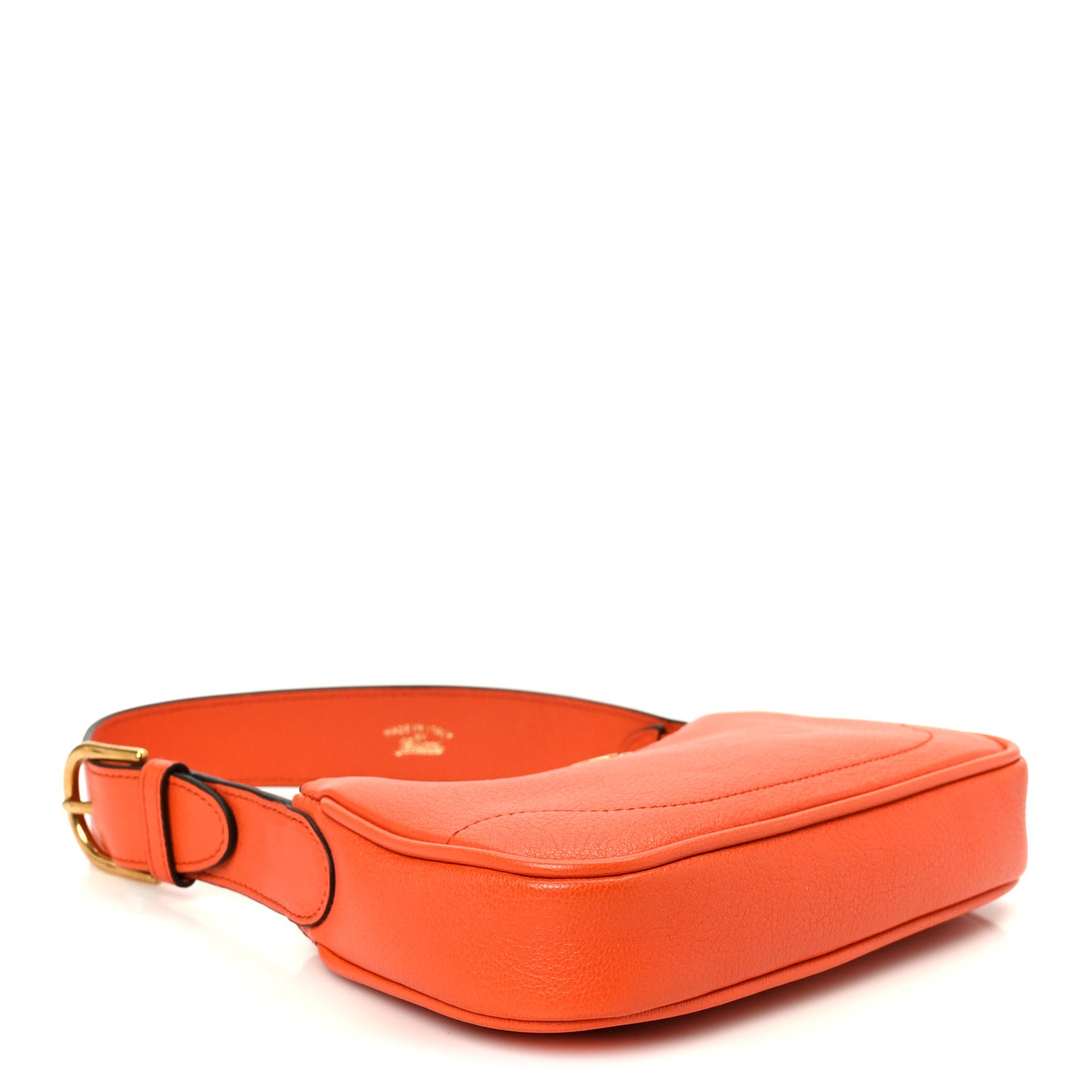 Goatskin Mini Aphrodite Shoulder Bag Orange