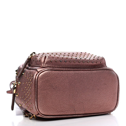 MCM Metallic Calfskin Stud X-Mini Stark Bebe Boo Backpack Pink 3 of 8