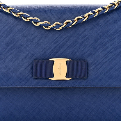 Salvatore Ferragamo Printed Calfskin Ginny Shoulder Bag Ocean 7 of 10