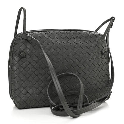 Bottega Veneta Nappa Intrecciato Nodini Crossbody Messenger New Light Grey 3 of 13