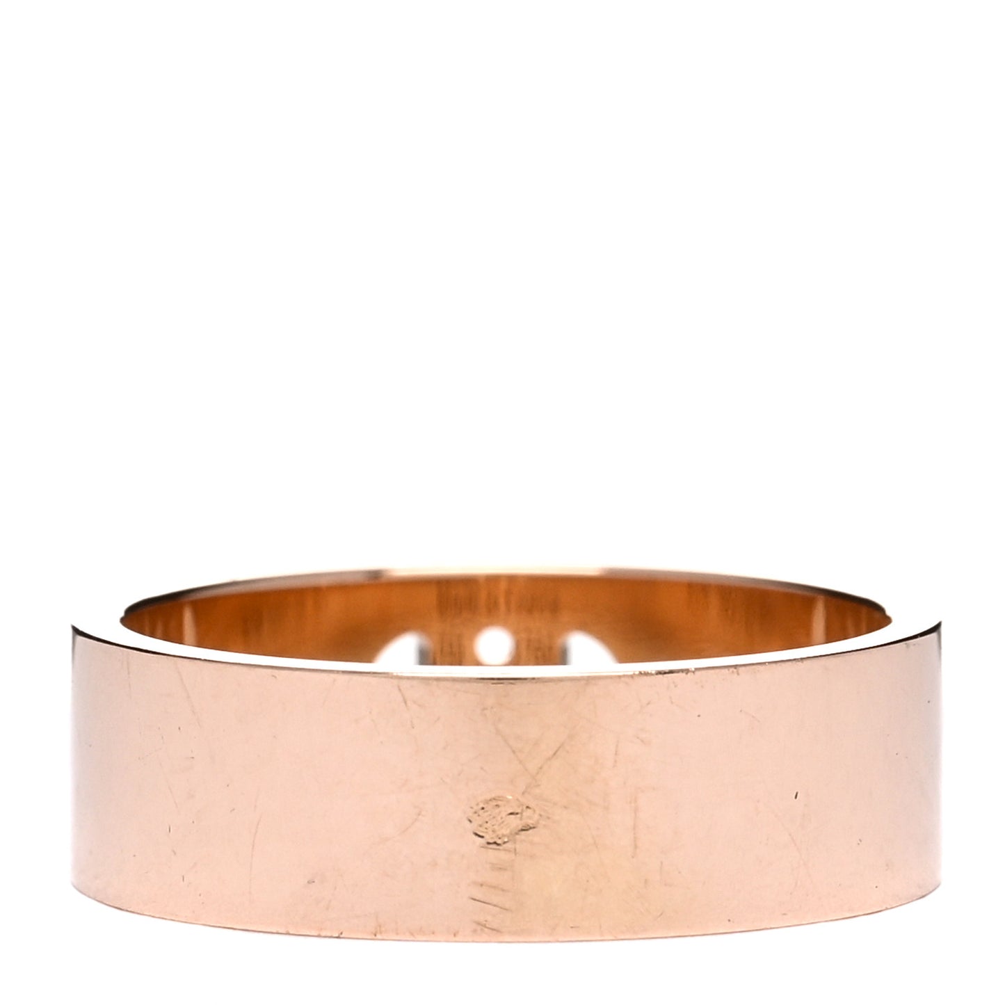 18K Rose Gold Diamond PM H D'Ancre Ring 49 5