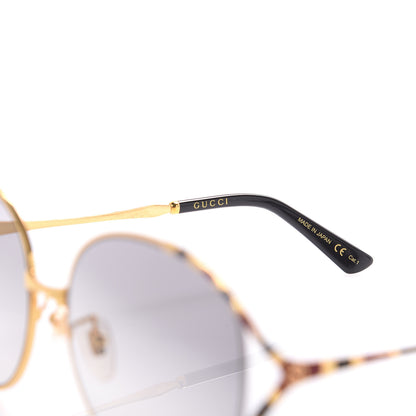 Gucci Metal Round Frame GG0595S Sunglasses Gold 6 of 8