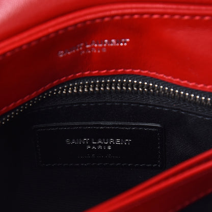 Saint Laurent Calfskin Y Quilted Monogram Toy Loulou Crossbody Bag Rouge Eros 6 of 10