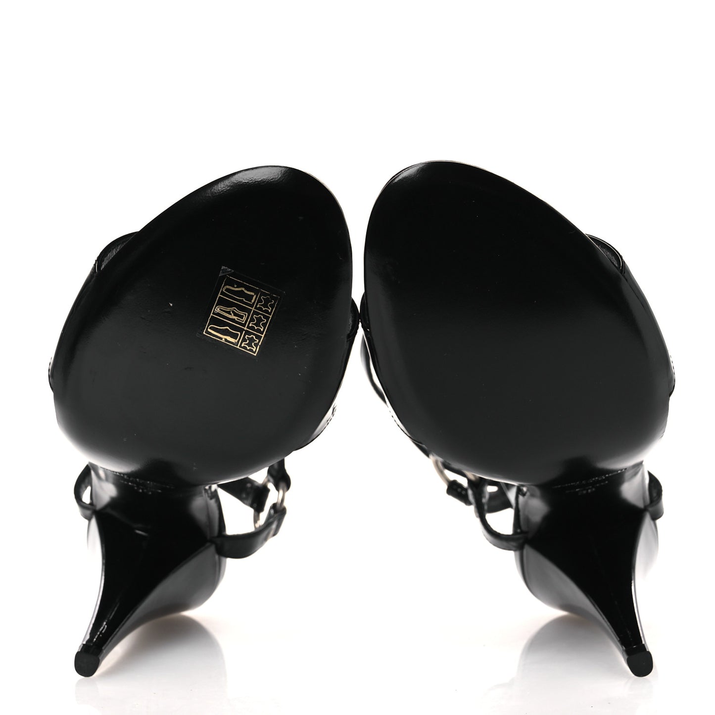 Patent Calfskin Fetish 105 Sandal 39 Black