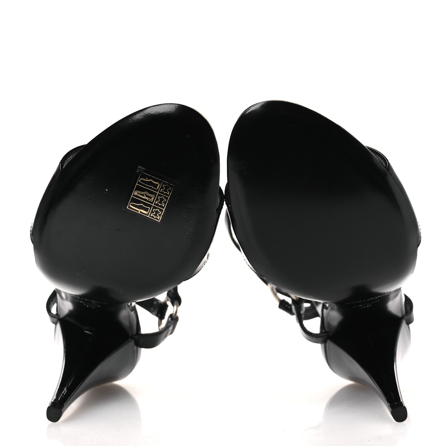 Saint Laurent Patent Calfskin Fetish 105 Sandal 39 Black 7 of 11