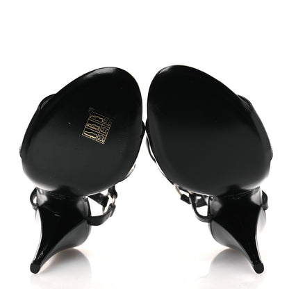 Saint Laurent Patent Calfskin Fetish 105 Sandal 39 Black 7 of 11