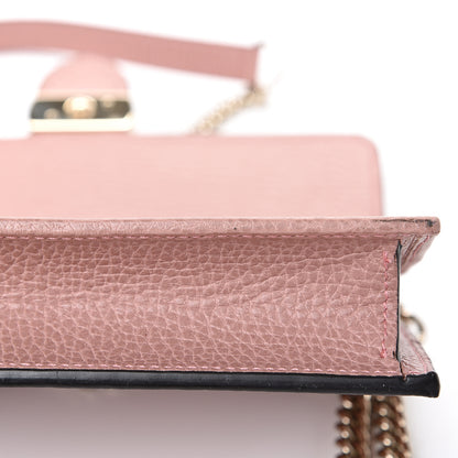 Gucci Dollar Calfskin Interlocking G Chain Wallet Soft Pink 10 of 13