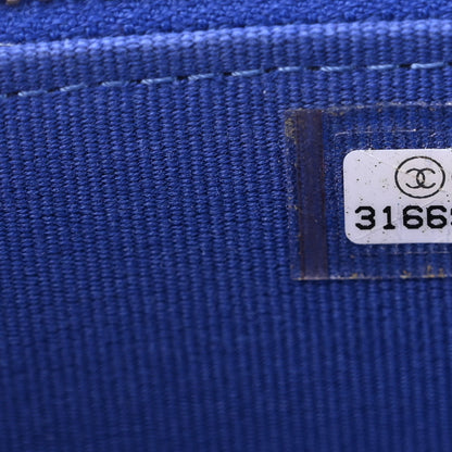 Chanel Lambskin Quilted Top Handle Mini Vanity Case With Chain Blue 7 of 11