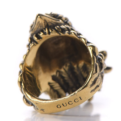 Gucci Metal Eagle Ring 5.5 Aged Gold 5 of 5