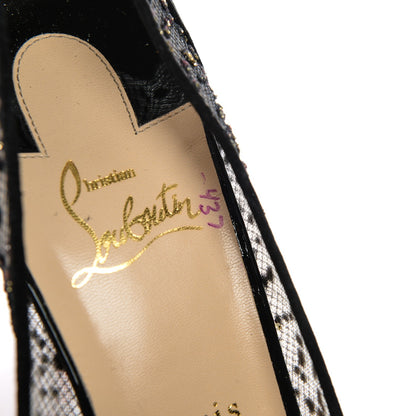 Christian Louboutin Tulle Glitter Follies Lace 100 Pumps 42 Black 8 of 8