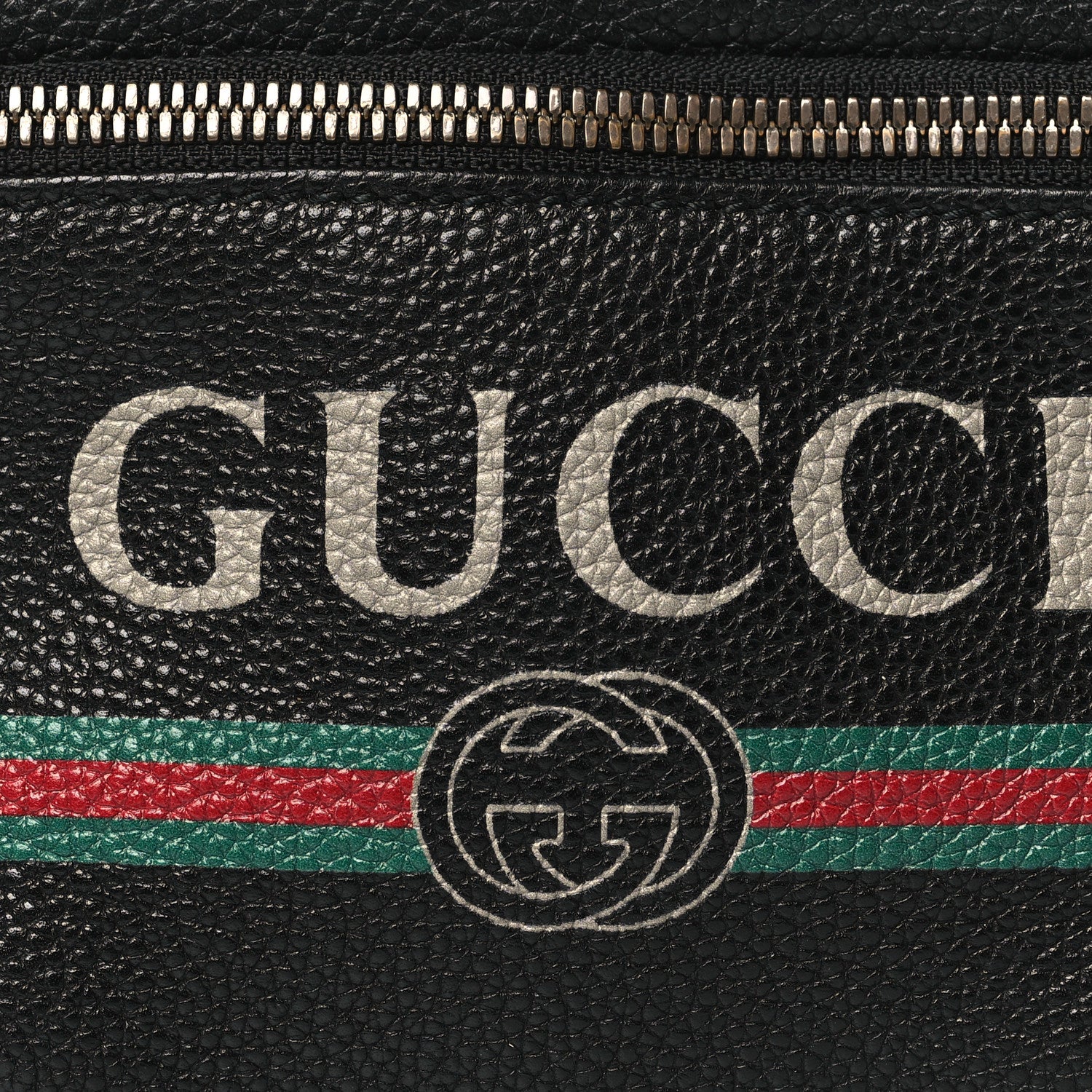 Gucci Grained Calfskin Small Logo Belt Bag Black 8 of 10
