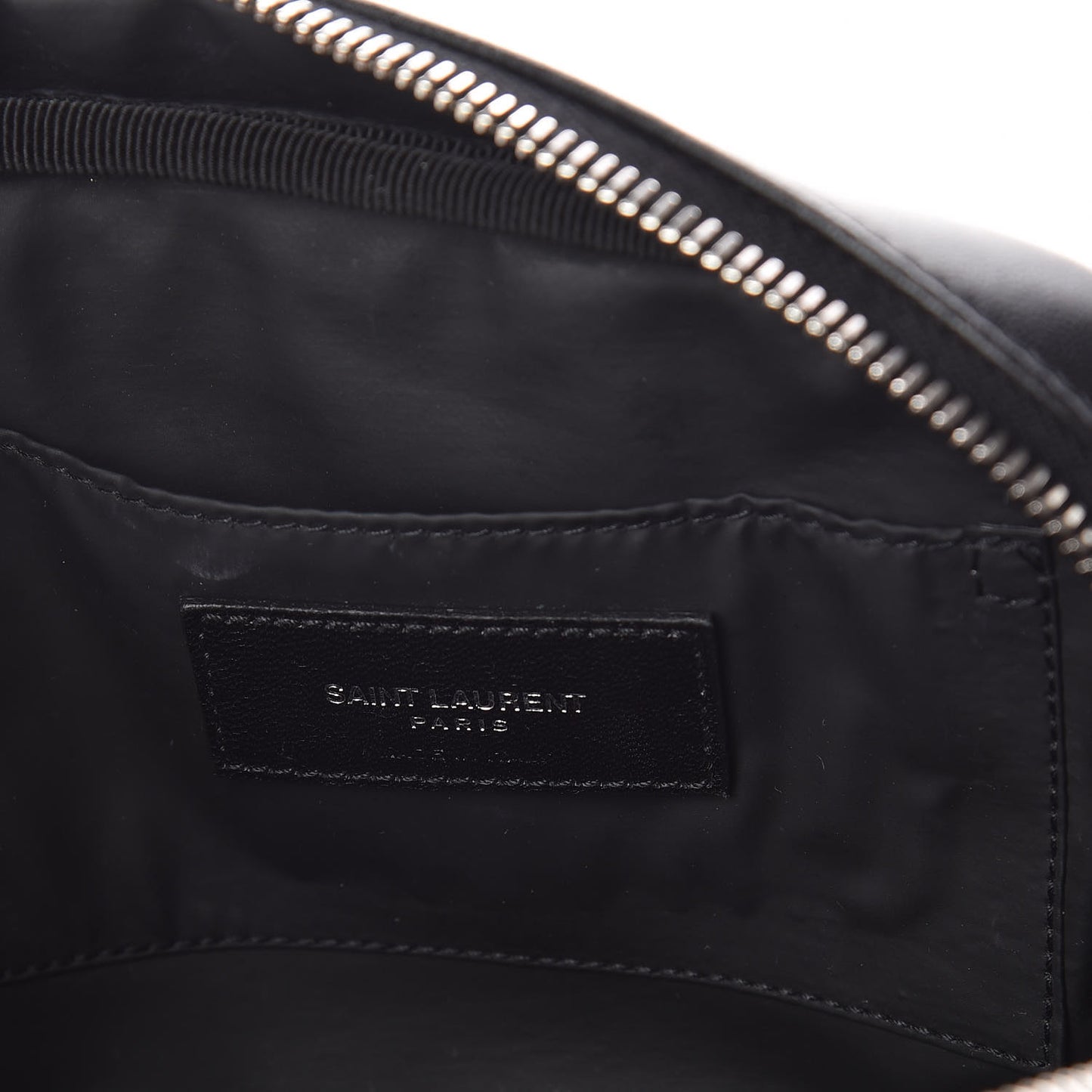 Lambskin Y Quilted Monogram Loulou Cosmetic Case Black