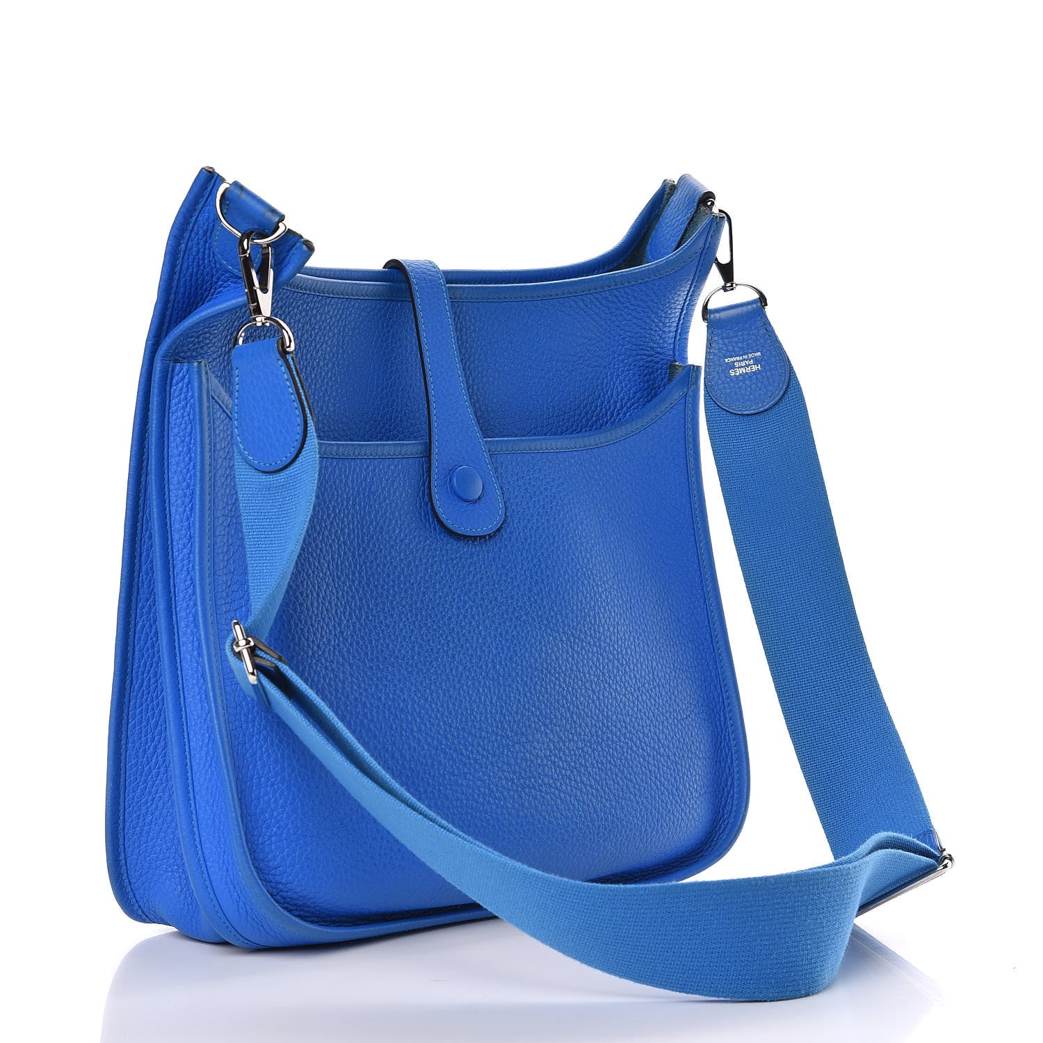 Hermes Taurillon Clemence Evelyne III GM Bleu Hydra 3 of 11