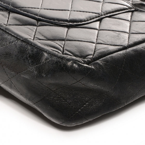 Chanel Lambskin Quilted Medium Double Flap Bag Black 22 of 33