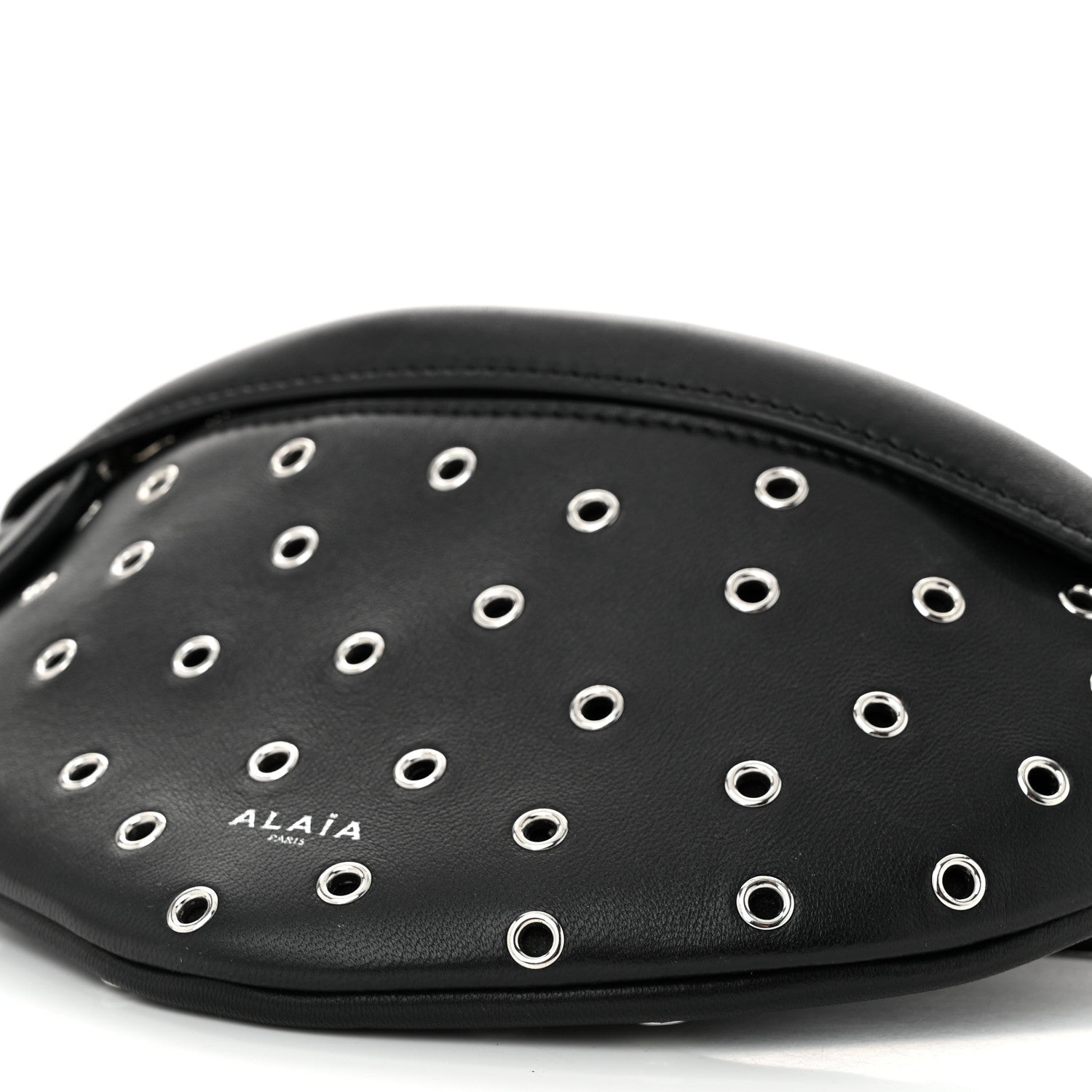 Alaia Lambskin Grommet Belt Bag Black 9 of 9