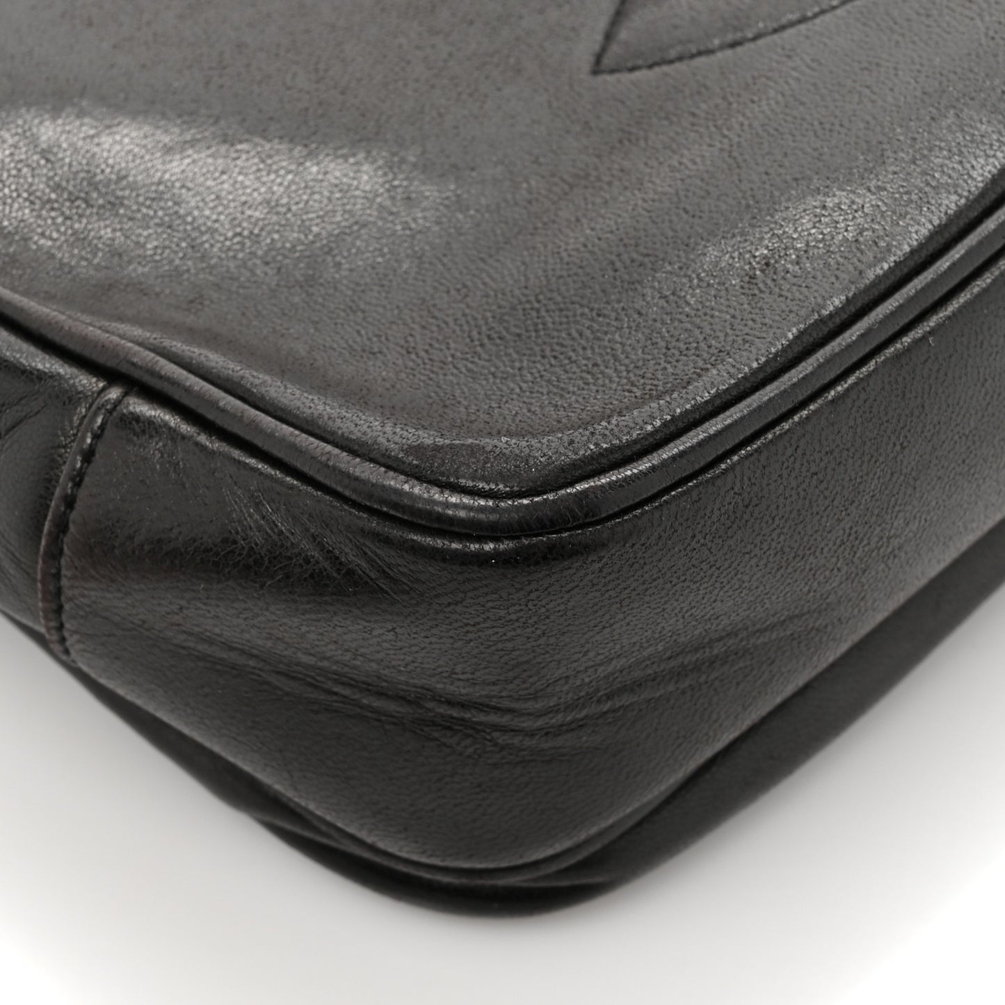 Lambskin Flap Shoulder Bag Black