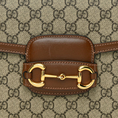 Gucci GG Supreme Monogram Horsebit 1955 Shoulder Bag Beige Brown Sugar 8 of 18