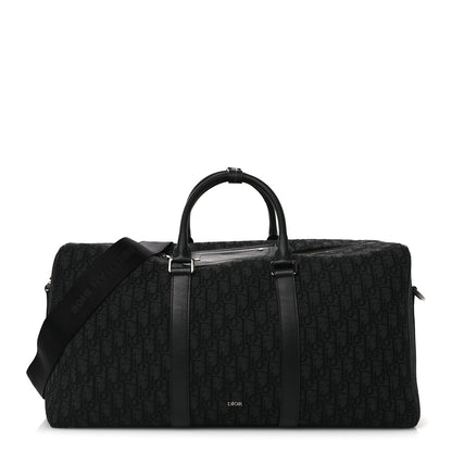 Christian Dior Oblique Jacquard Grained Calfskin Lingot 50 Black 2 of 19