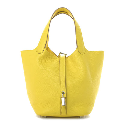 Hermes Taurillon Clemence Picotin Lock 18 PM Lime 1 of 4