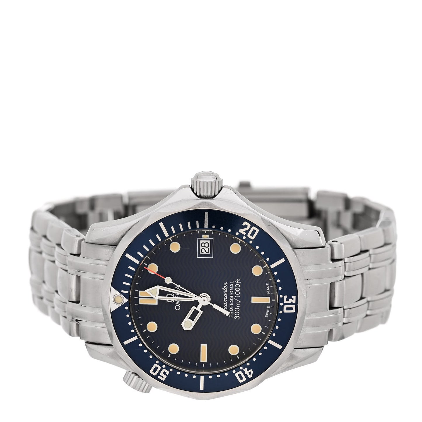 Stainless Steel 36mm Seamaster Professional Quartz Watch Blue